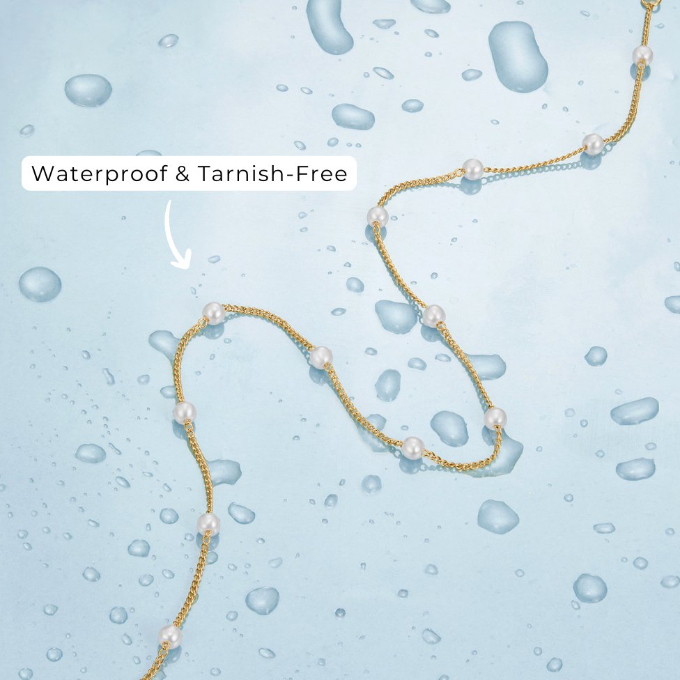 Collar de Perlas Doradas Reine