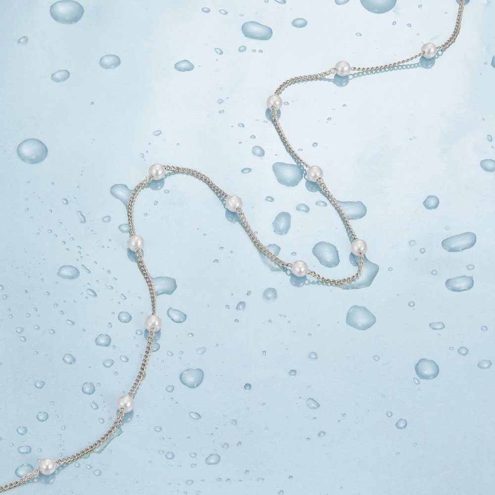 Collar de Perlas Nura de 18K Plata