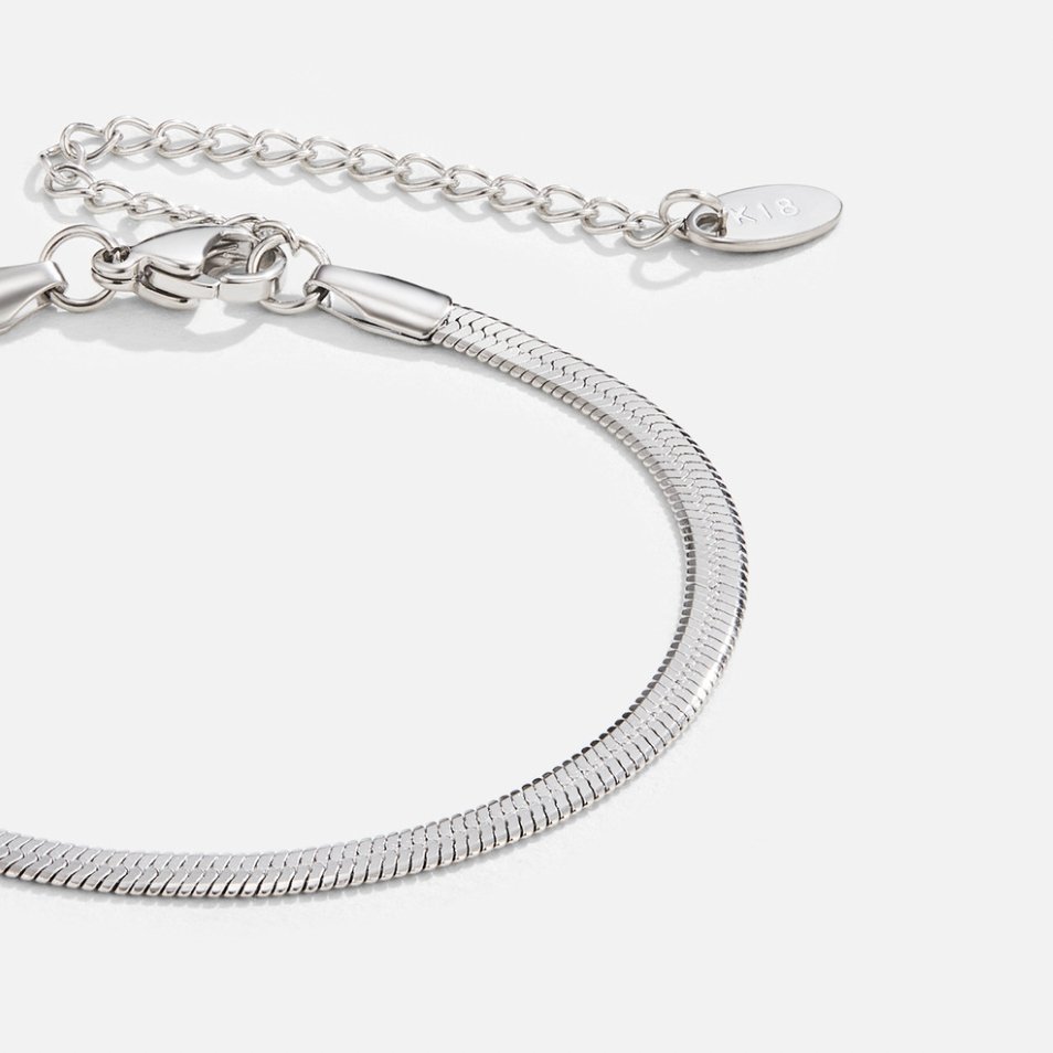 Pulsera de Cadena Sarya Snake Plata
