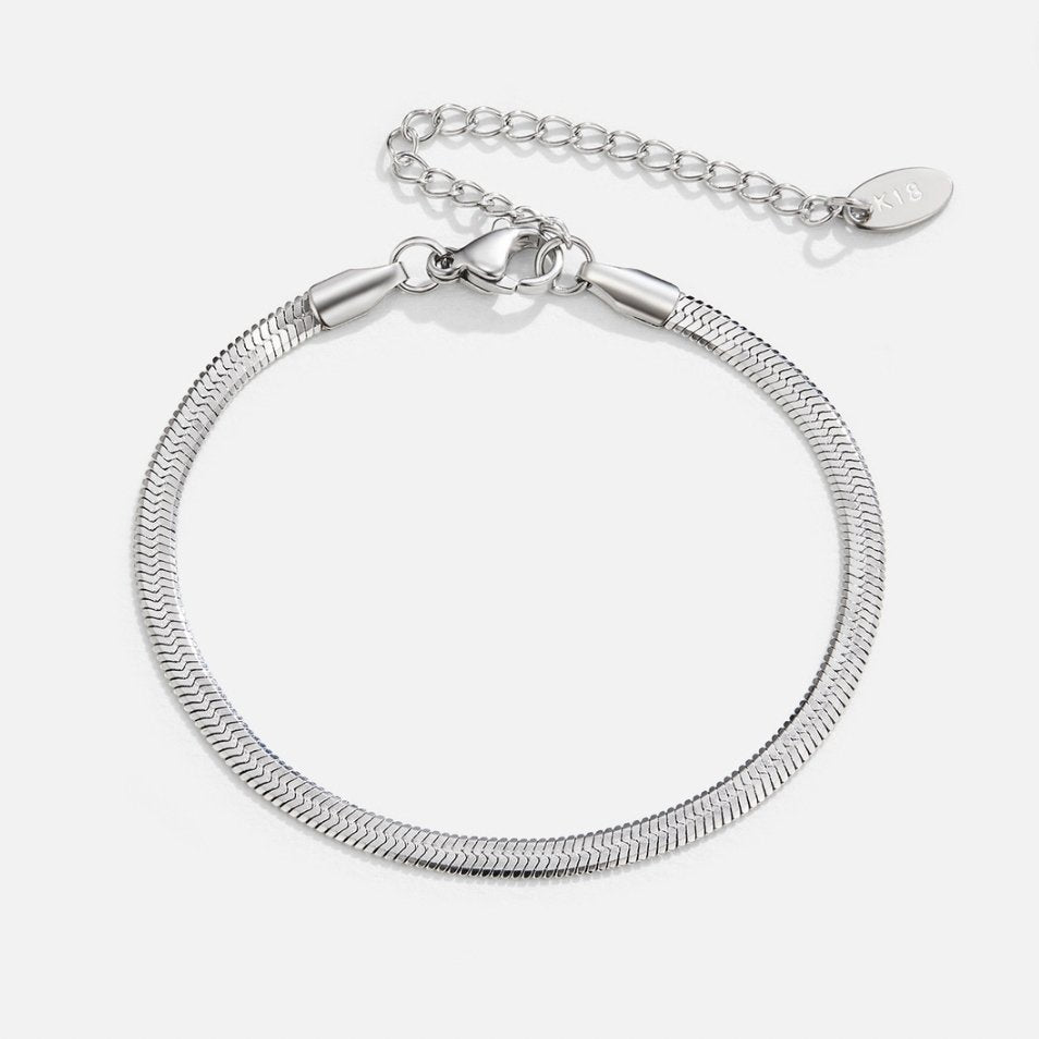 Pulsera de Cadena Sarya Snake Plata